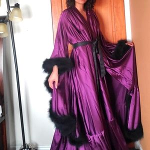 Feather lined robe